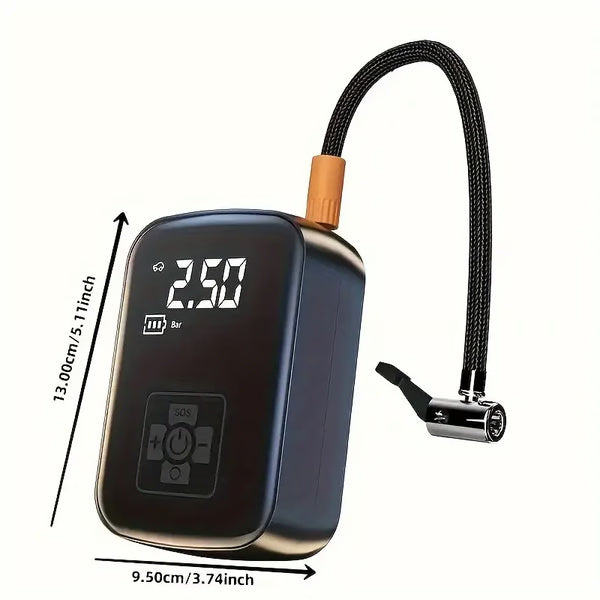 Portable Tire Inflator Fast Rechargeable Air Pump for Cars, Motorcycles & Bicycles