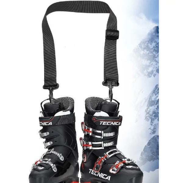 Convenience Portable Ski Strap, Adjustable Ski Carrier for Ski Boots, Durable Ski Equipment Carrier for Snow Gear