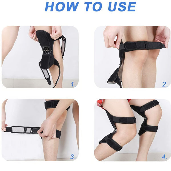 Power Knee Joint Support Pads – Breathable, Non-Slip Booster for Sports, Hiking & Perfect Gifts