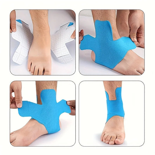 2pc Breathable Self Adhesive Compression Wrap, Elastic Support Bandage for Sports Injury Support Muscle Strains