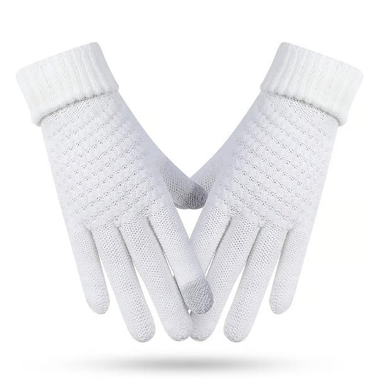 Touchscreen Winter Knitted Gloves – Warm, Thick, Unisex