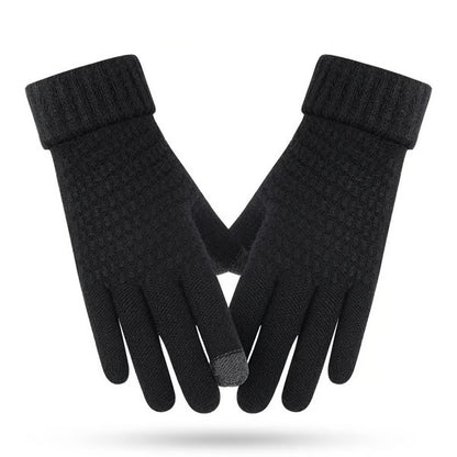 Touchscreen Winter Knitted Gloves – Warm, Thick, Unisex
