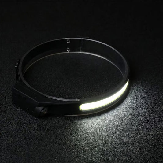 Sensor Headlamp LED, Rechargeable Head Flashlight with 3 Lighting Modes for Fishing, Camping & Outdoor Adventures