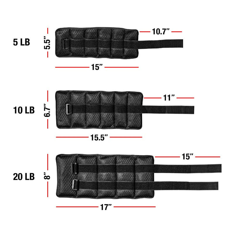 Fuel Pureformance Adjustable Wrist Ankle Weights Pair, Strength Training Weights for Fitness, Cardio & Workout