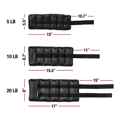 Fuel Pureformance Adjustable Wrist Ankle Weights Pair, Strength Training Weights for Fitness, Cardio & Workout