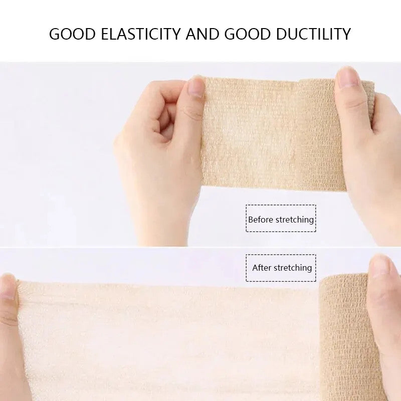 Self Adherent Cohesive Bandage Wrap, Stretch Non-Woven Self Adhesive Tape for Sports & Wound Care