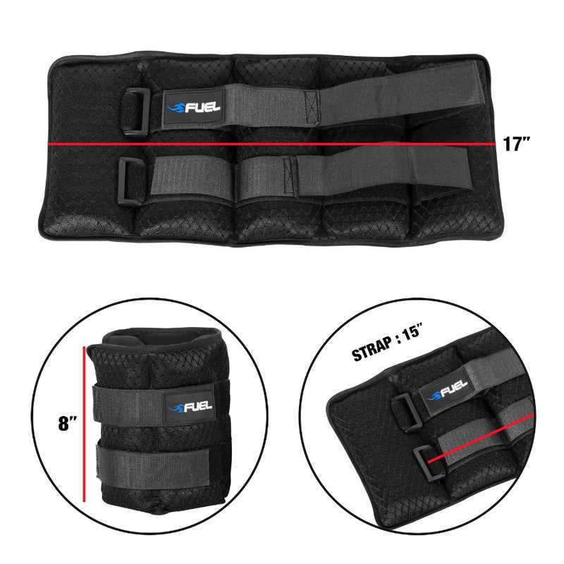 Fuel Pureformance Adjustable Wrist Ankle Weights Pair, Strength Training Weights for Fitness, Cardio & Workout