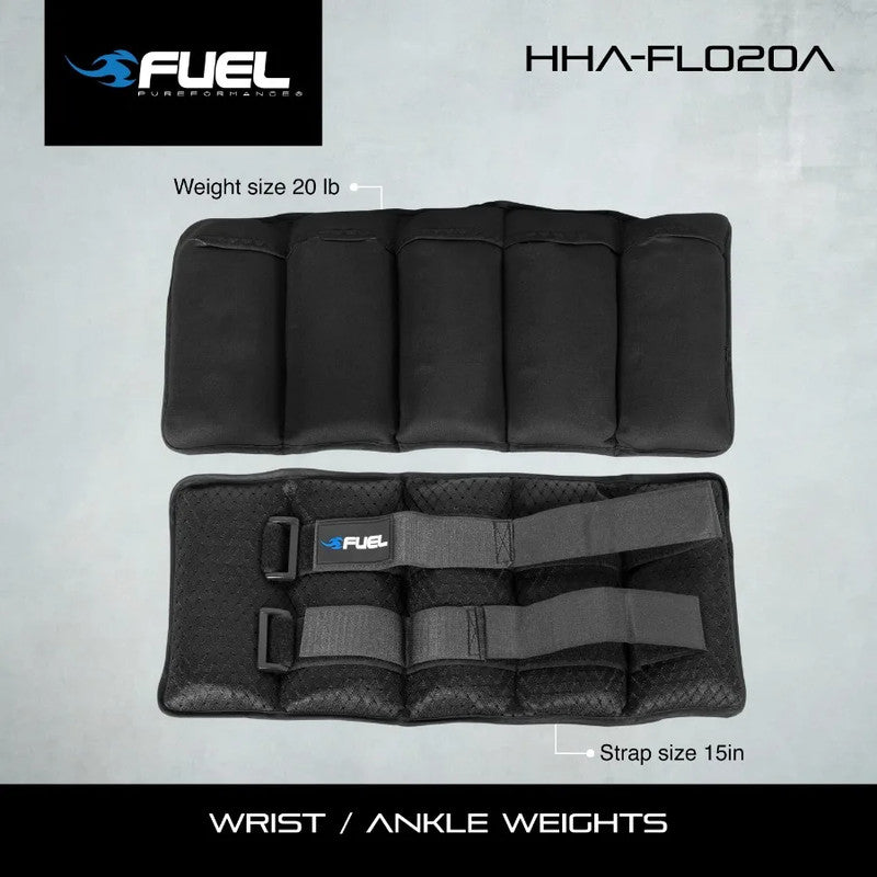 Fuel Pureformance Adjustable Wrist Ankle Weights Pair, Strength Training Weights for Fitness, Cardio & Workout