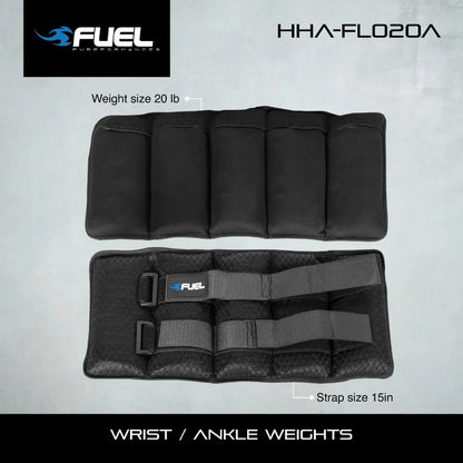 Fuel Pureformance Adjustable Wrist Ankle Weights Pair, Strength Training Weights for Fitness, Cardio & Workout