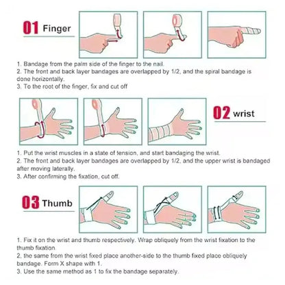 Self Adherent Cohesive Bandage Wrap, Stretch Non-Woven Self Adhesive Tape for Sports & Wound Care