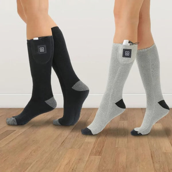 Winter Electric Heating Socks – Adjustable 3-Level Thermal Foot Warmers for Cycling, Camping & Outdoor Activities