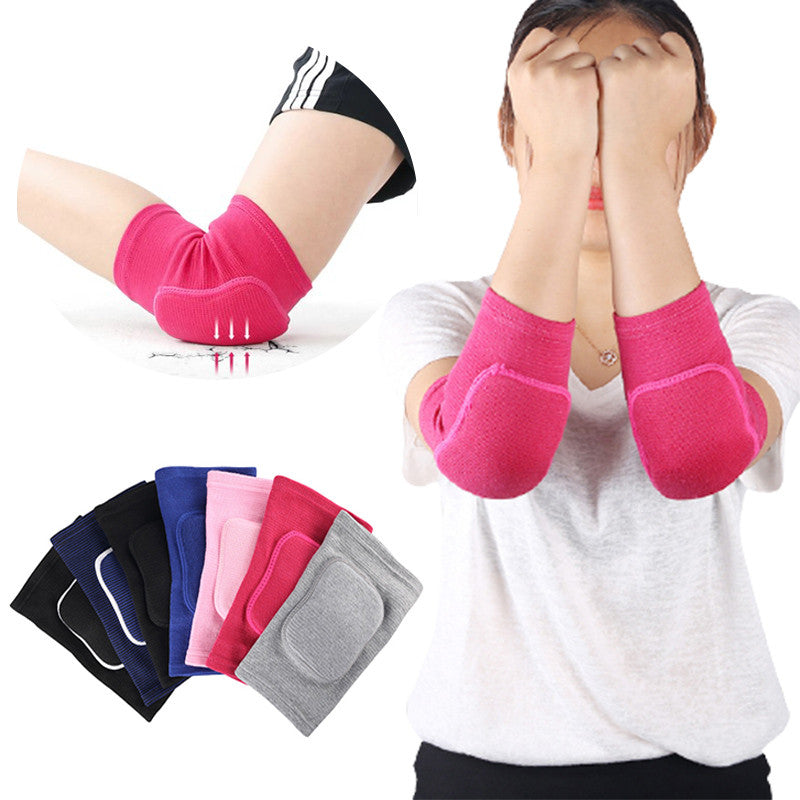 Thickened Sponge Elbow Knee Protectors, Elastic Guard Sleeve Pad for Basketball Volleyball, Adults Children Sport